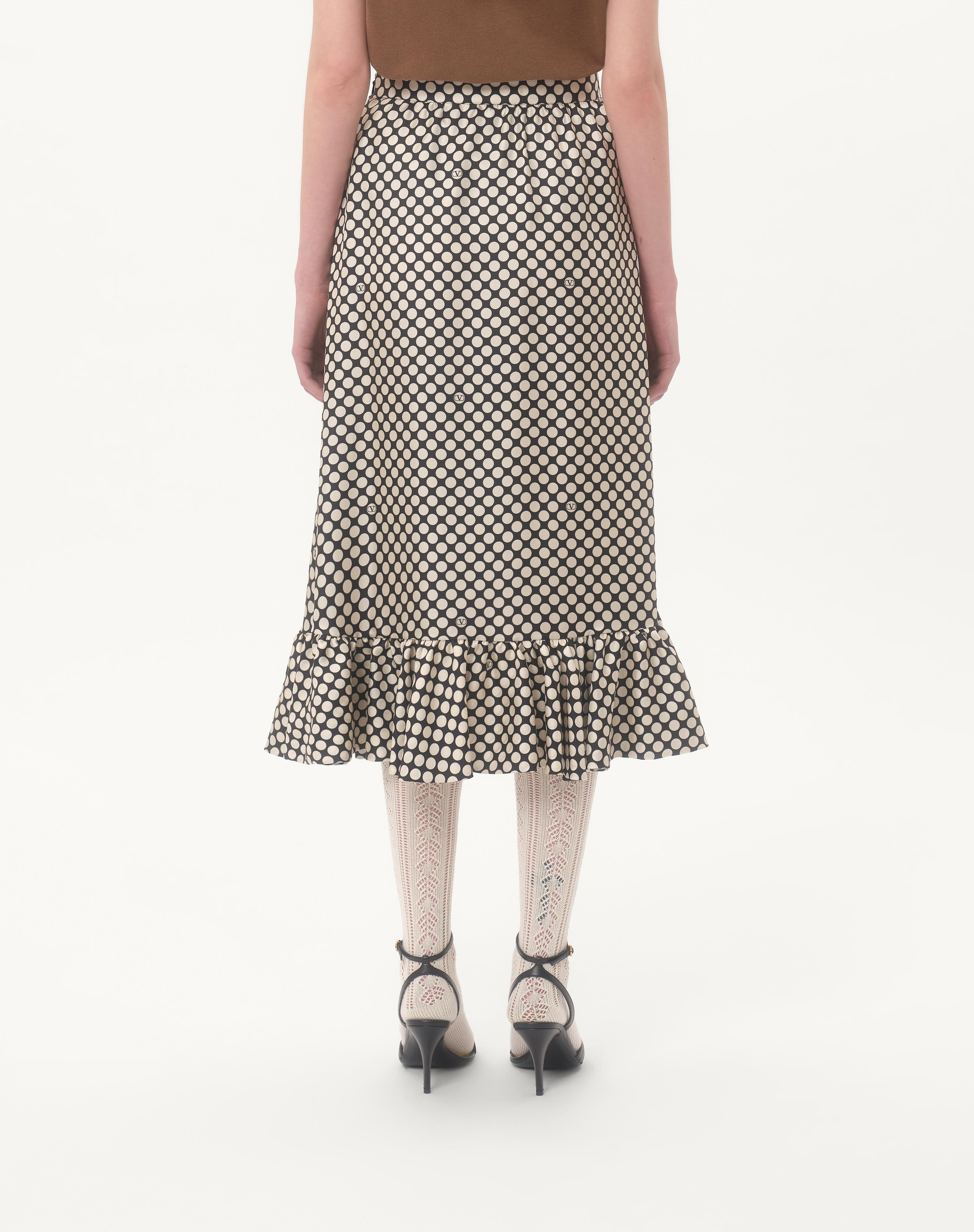 TWILL SKIRT WITH PLUS DE POIS PRINT - 5