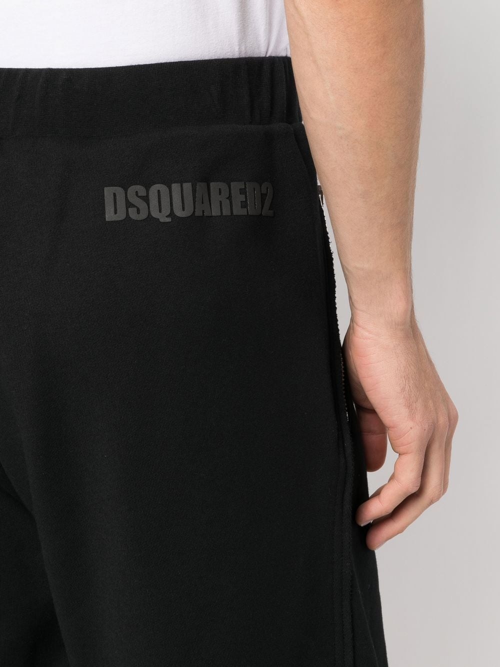 logo-print Bermuda track shorts - 5