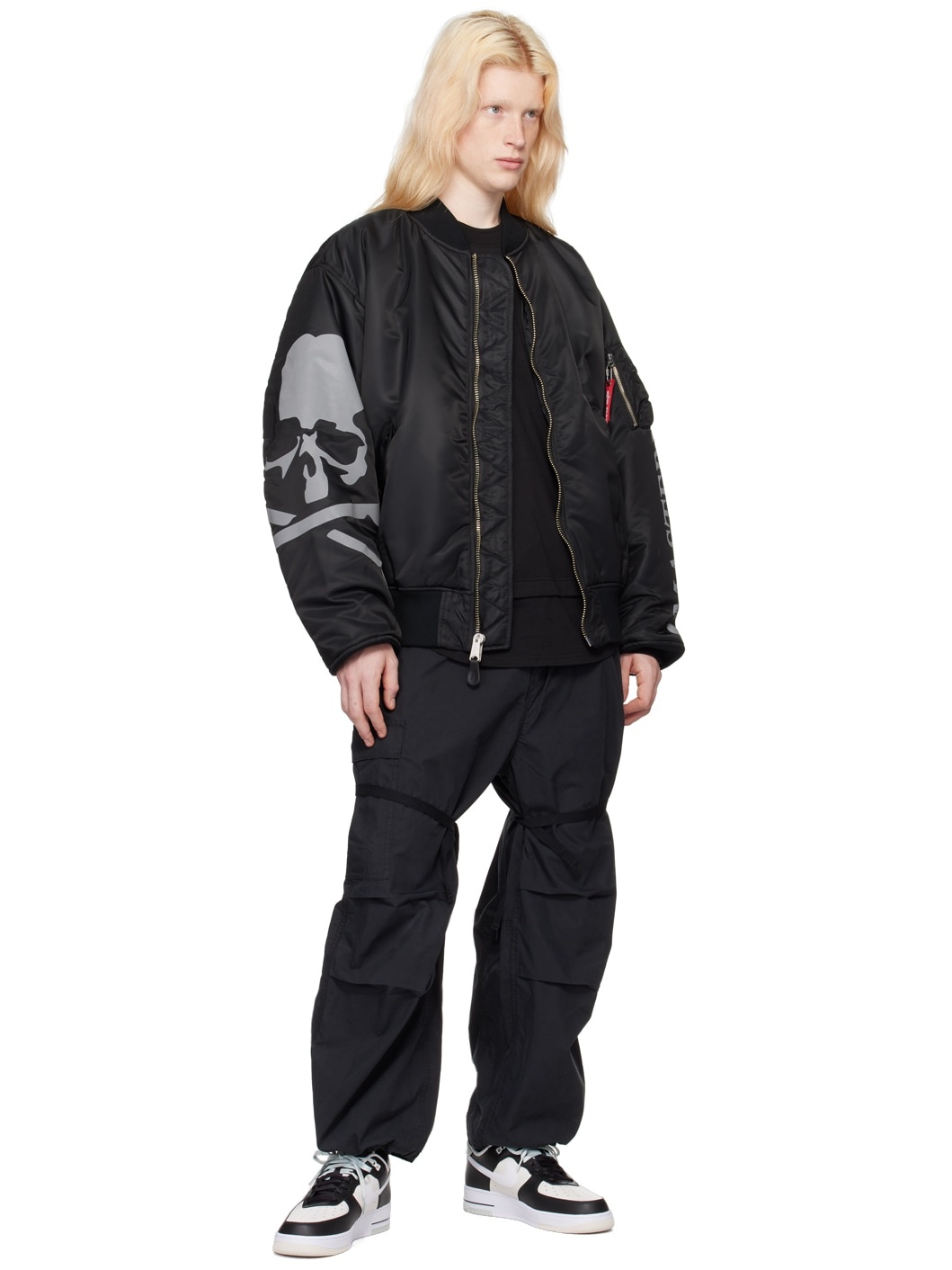 Black Alpha Industries Edition MA-1 Bomber Jacket - 4