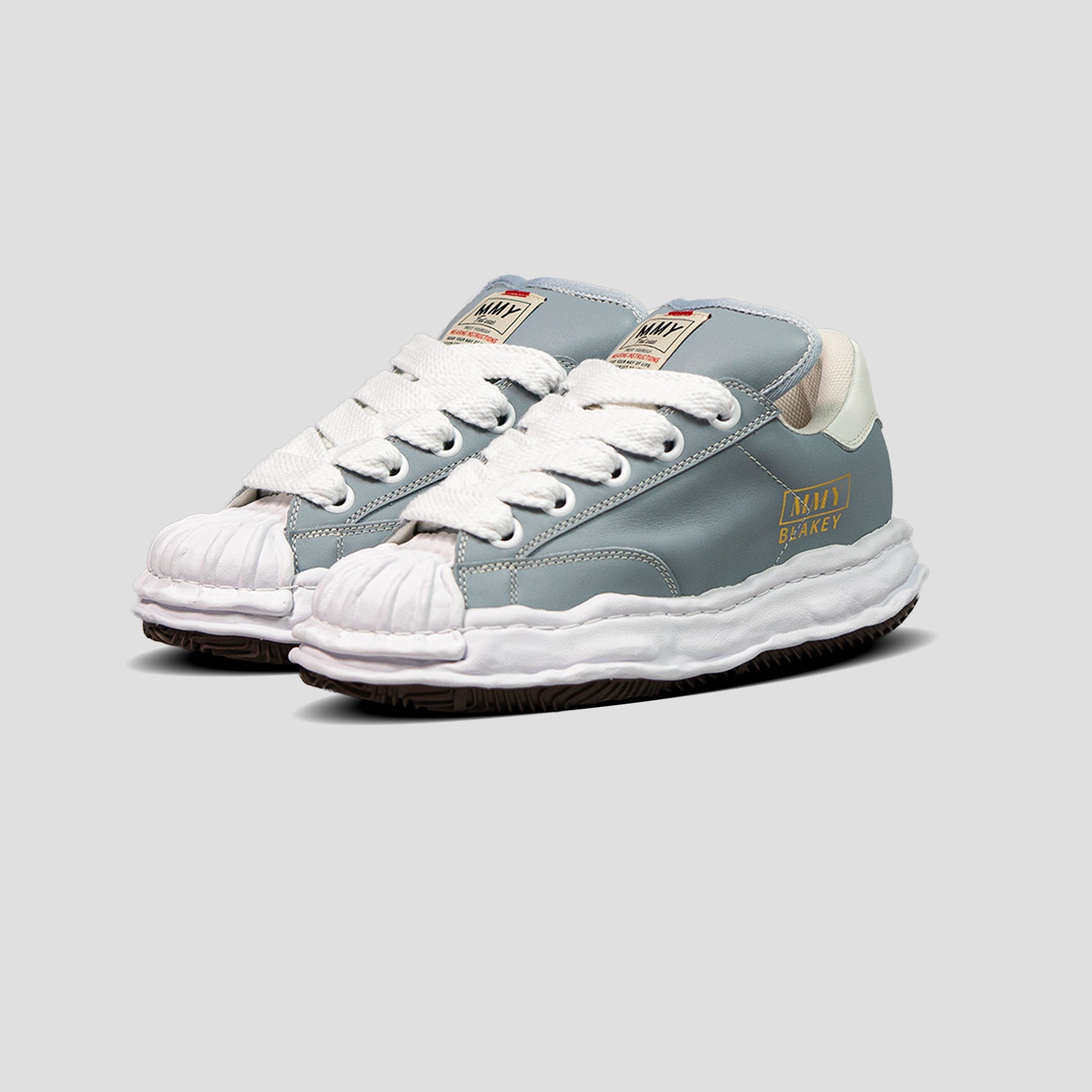 BLAKEY OG SOLE LOW-TOP LEATHER PUFFER SNEAKERS - 2