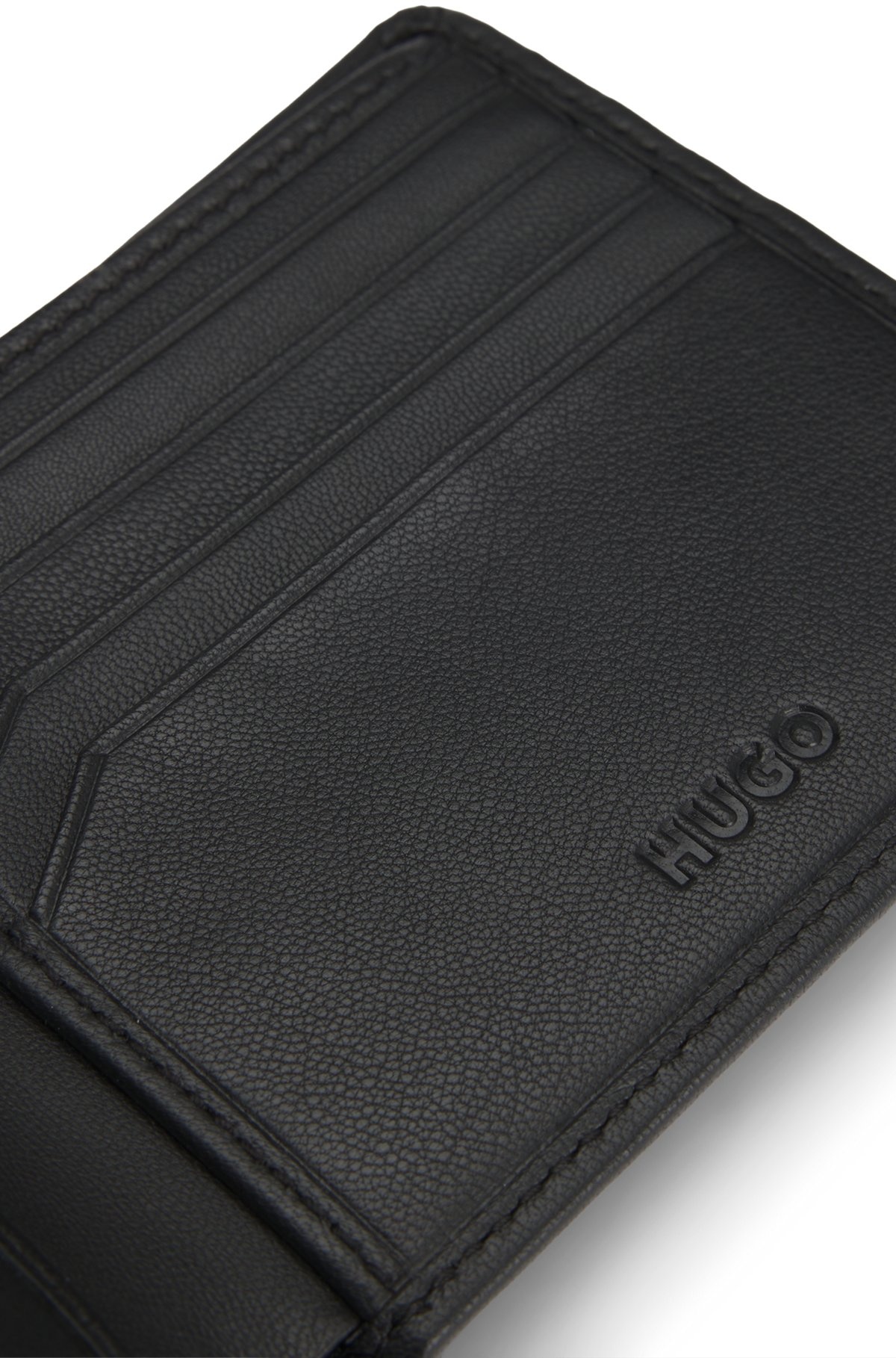 MATTE-LEATHER WALLET WITH SPLIT LOGO - 3