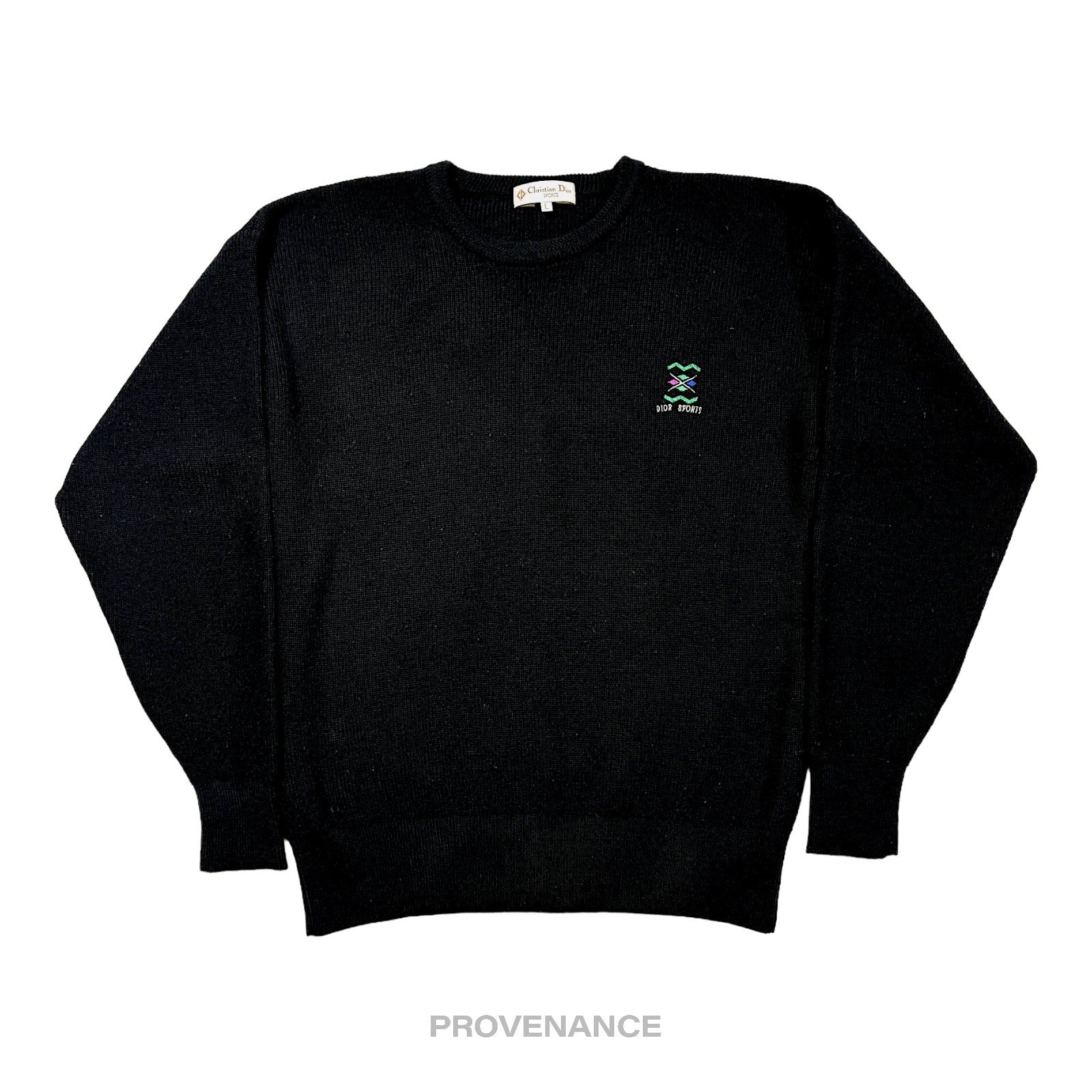 Christian Dior Sports - Christian Dior Sports Crewneck Wool Sweatshirt - Black L - 1