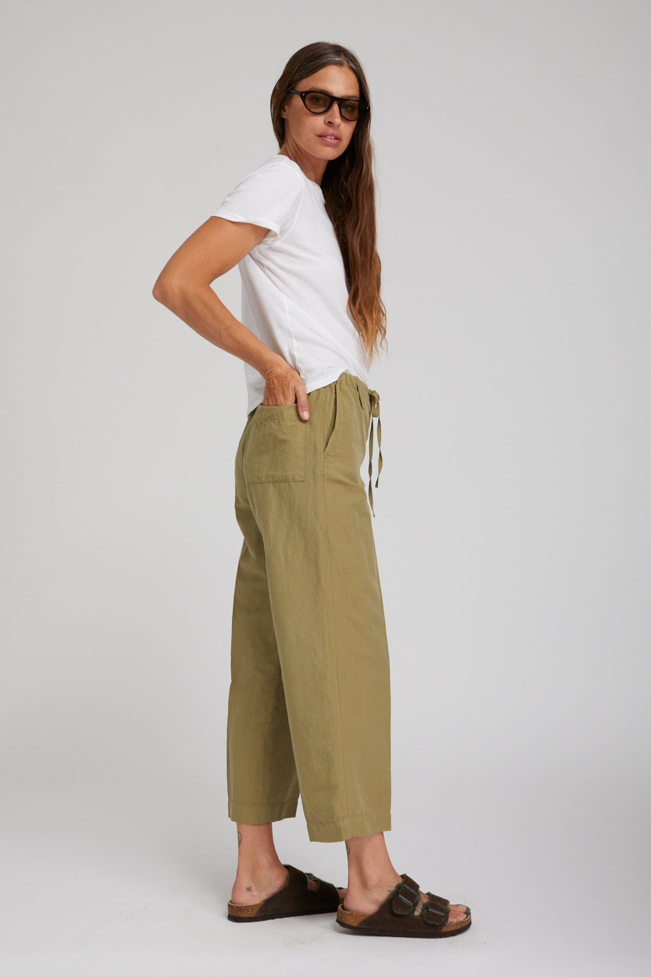 ARMY LINEN AMALFI PANTS - 7
