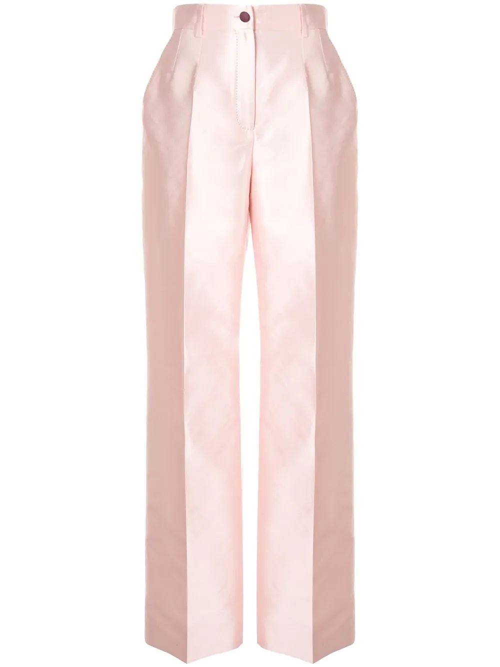 wide-leg satin trousers - 1