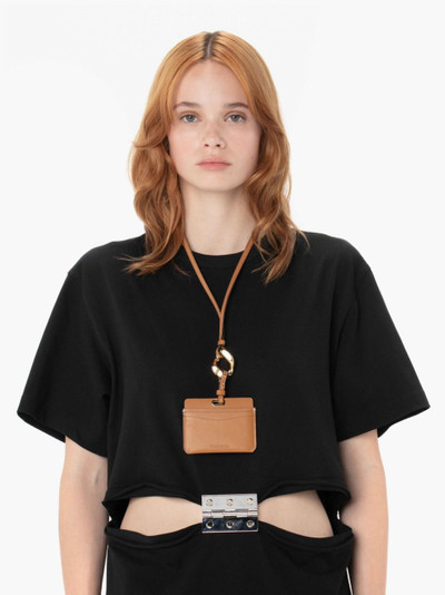 JW Anderson LEATHER CARDHOLDER WITH CHAIN LINK STRAP outlook