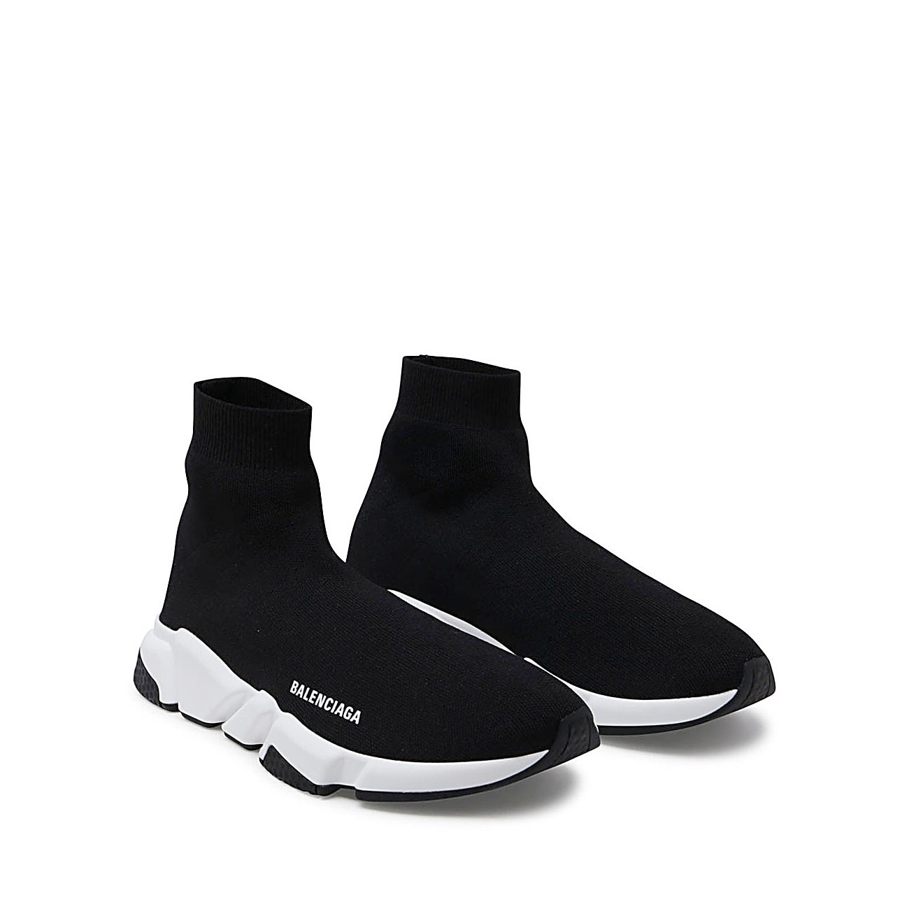 black and white canvas speed sneakers - 3