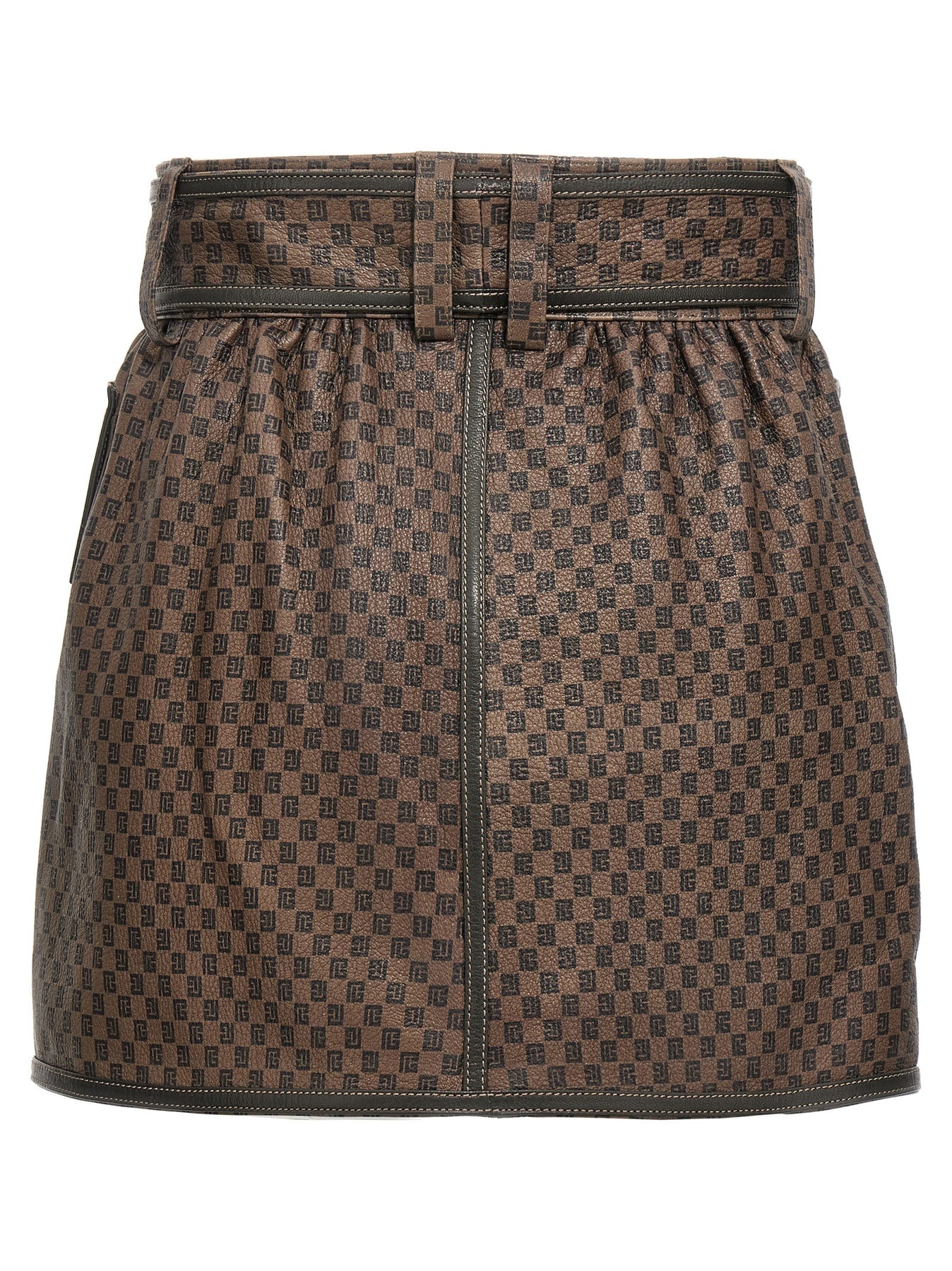 Monogram Miniskirt Skirts Brown - 2