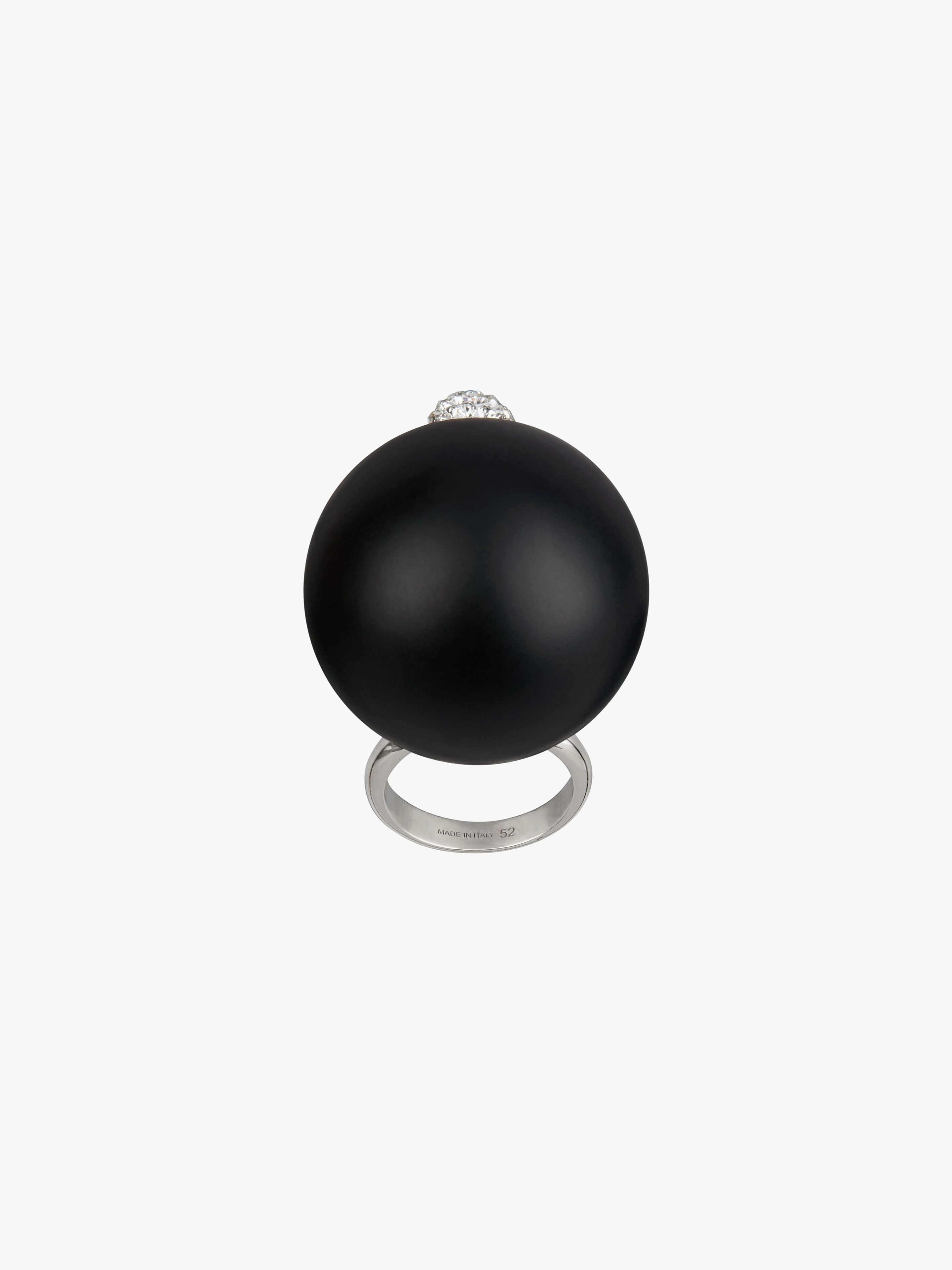 4G PEARL RING WITH CRYSTALS - 2