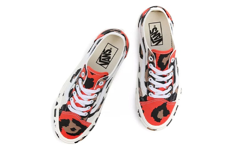 Vans Animal Old Skool Tapered Sneakers Black/White/Red VN0A54F4B6B - 4