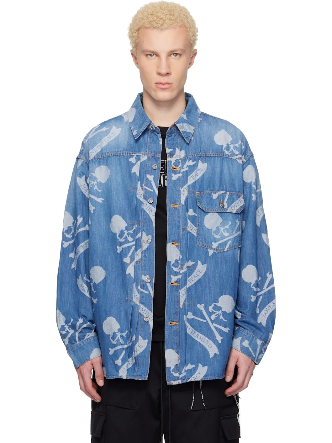 Blue MW Long Sleeve Denim Shirt - 1