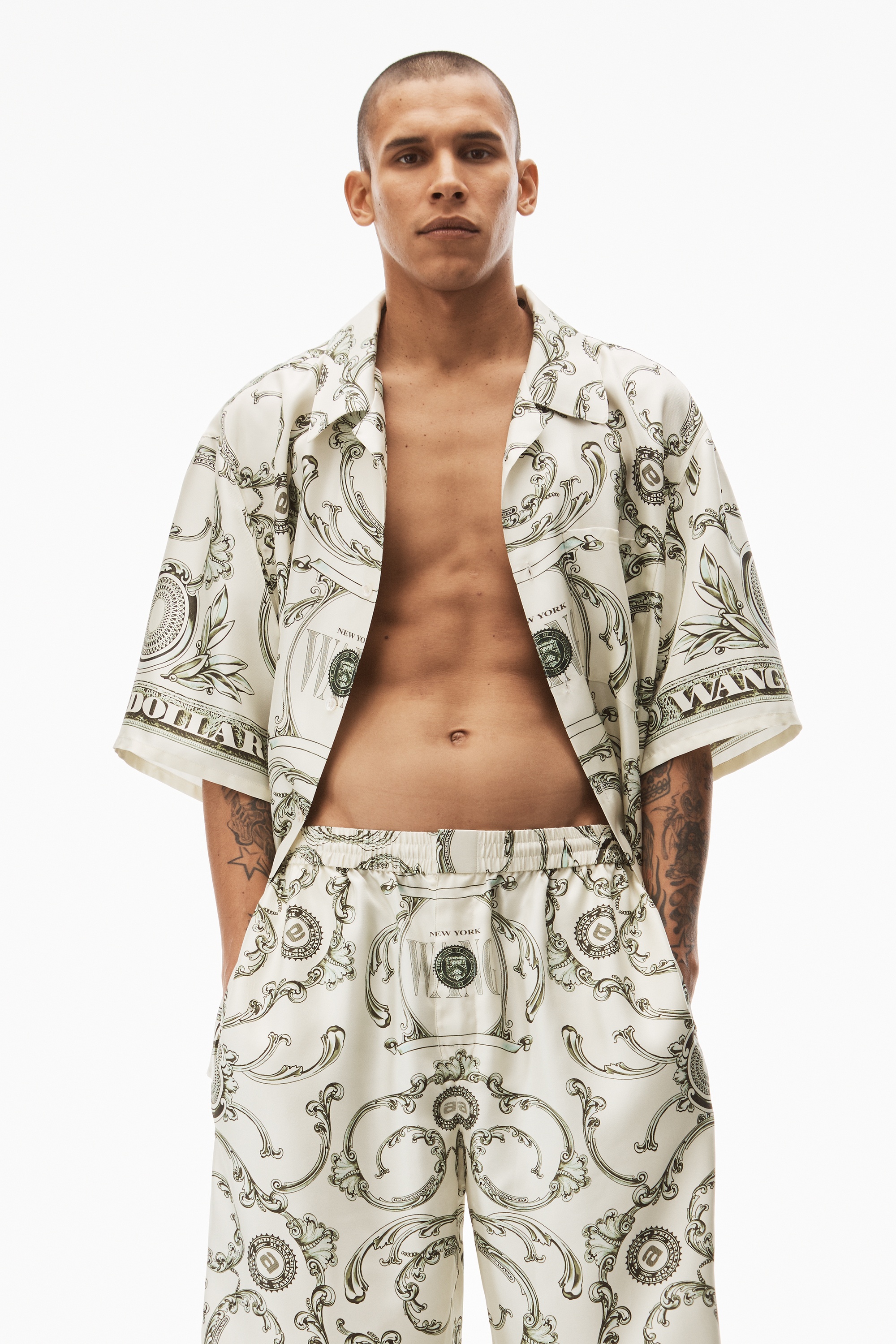 MONEY PRINT BOXER SHORTS IN SILK TWILL - 4