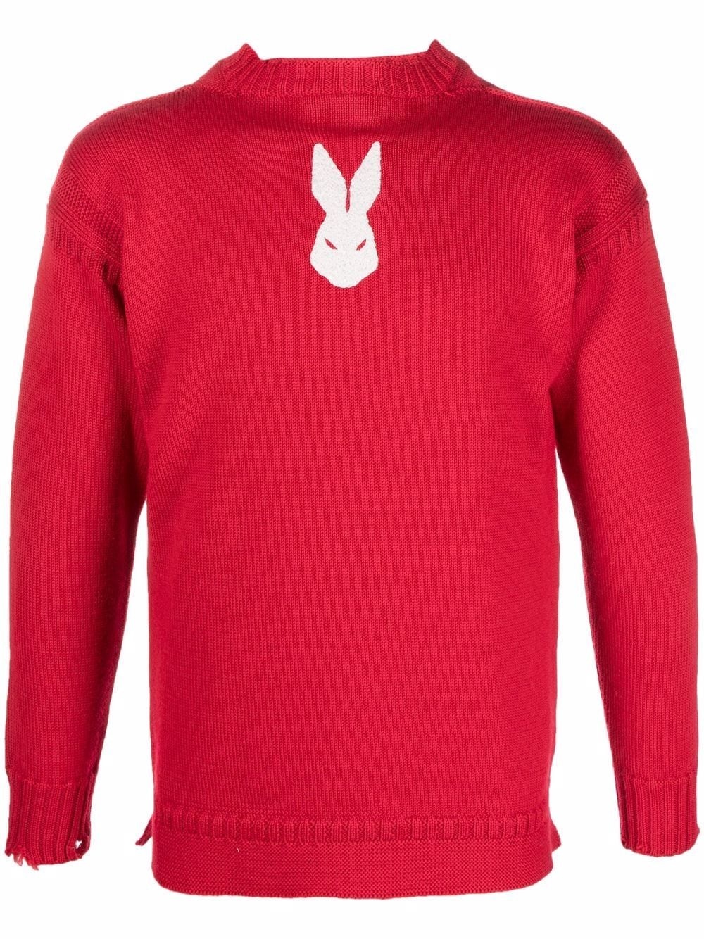 bunny-print knitted jumper - 1