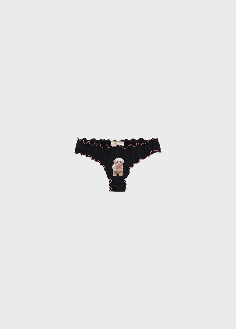 PUPPY PRINT JERSEY BRIEFS WITH RUFFLES 1