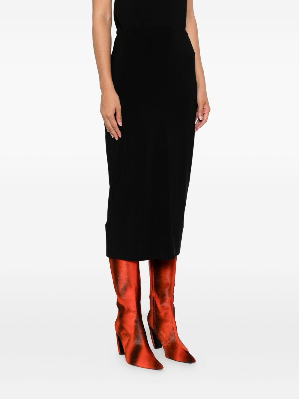 rear-vent midi skirt - 3