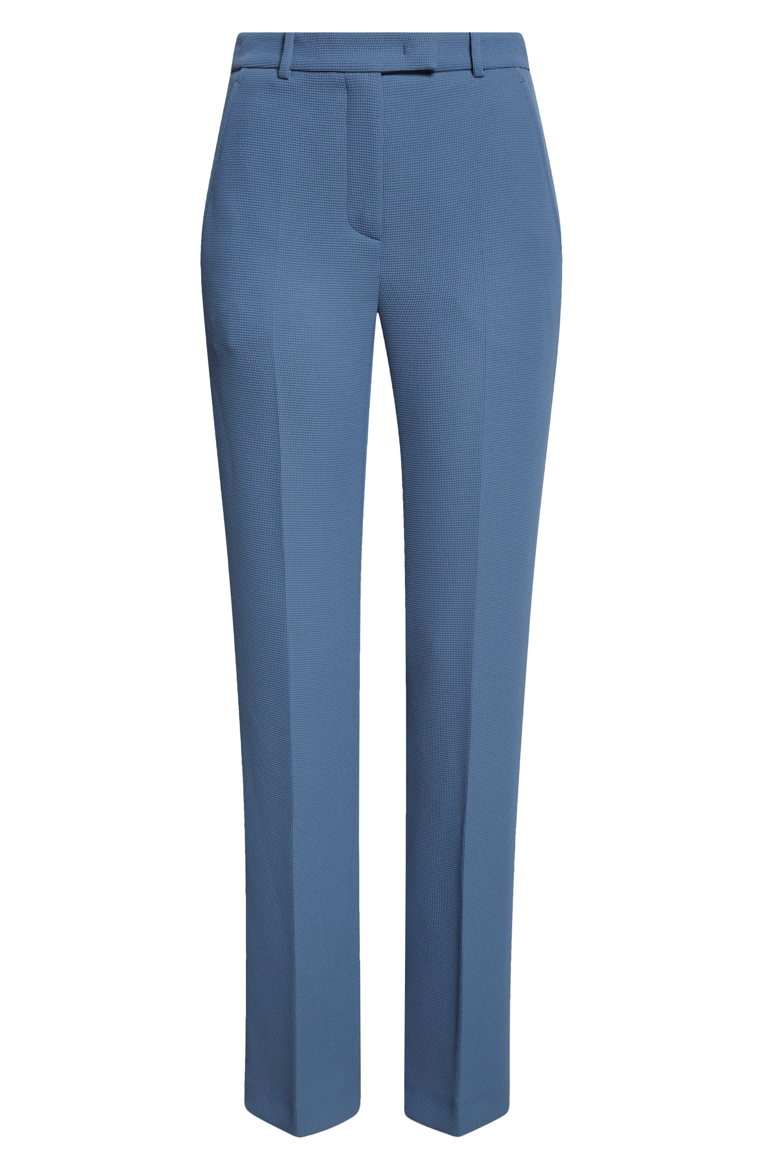 Emporio Armani Slim Fit Trousers in Solid Blue Navy at Nordstrom - 6