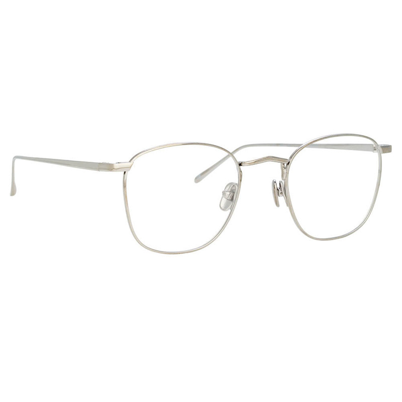 LINDA FARROW THE SIMON | SQUARE OPTICAL FRAME IN WHITE GOLD (C7) outlook