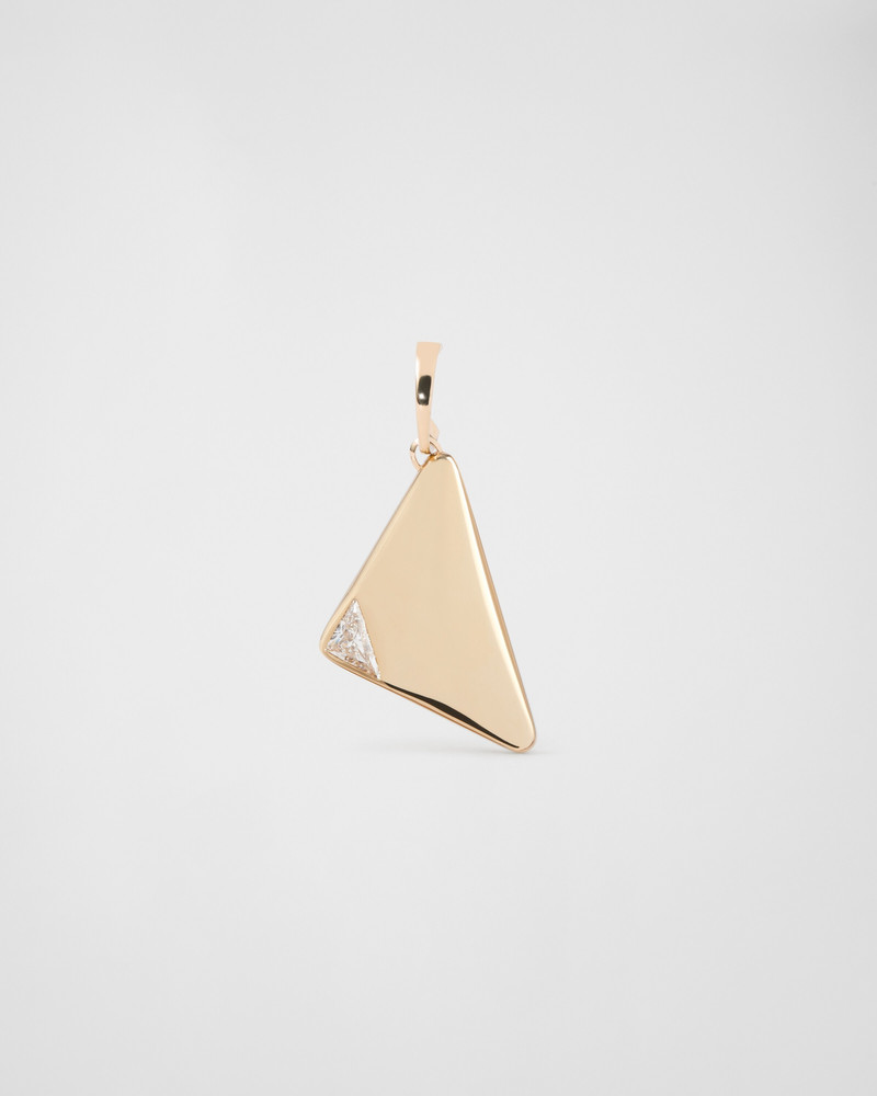 Eternal Gold single pendant earring in yellow gold and laboratory-grown diamonds 1