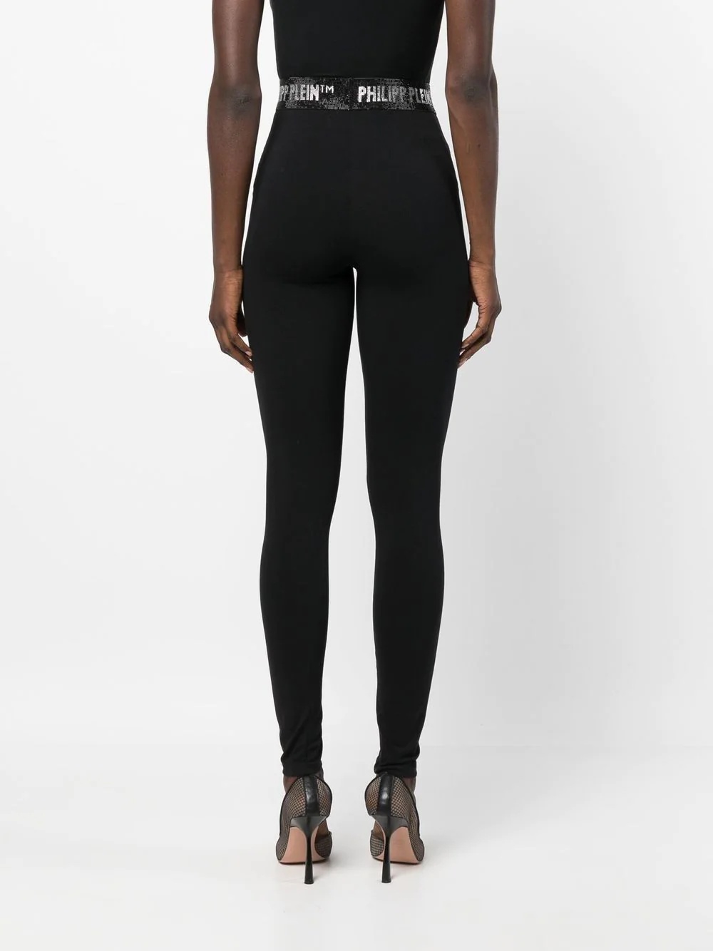 gem logo-waistband leggings - 4