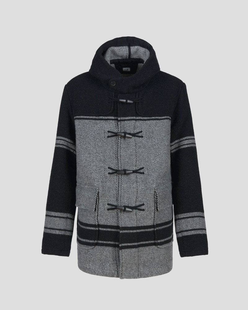 C.P. Duffel Jacquard Striped Coat 1
