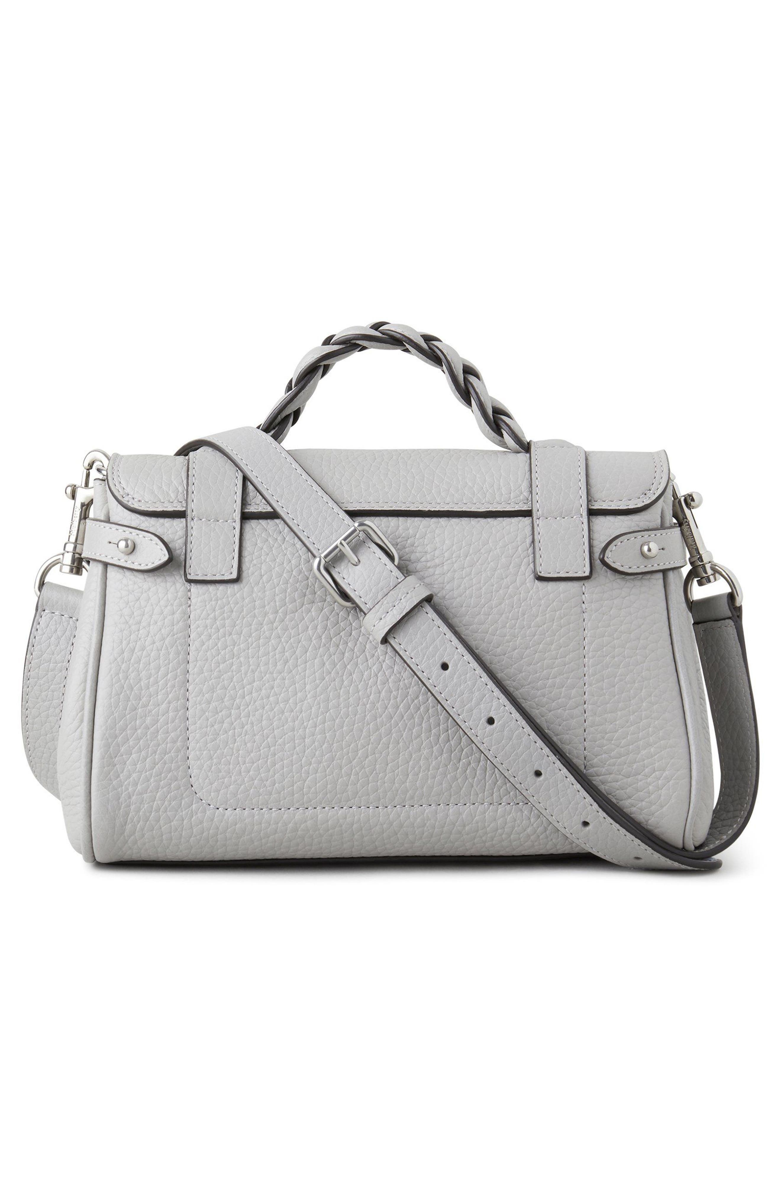 Mulberry Mini Alexa Leather Satchel in Pale Grey at Nordstrom - 3