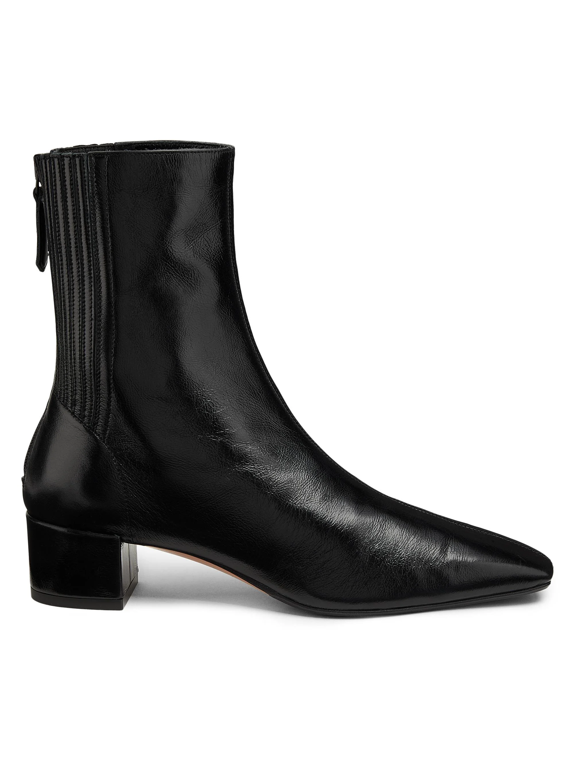Women's Saint Honoré 35MM Leather Booties - Black - 1