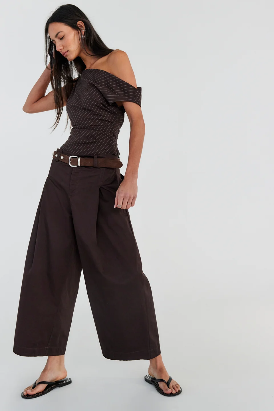 Silverlake Wide-Leg Chino Trousers - 1