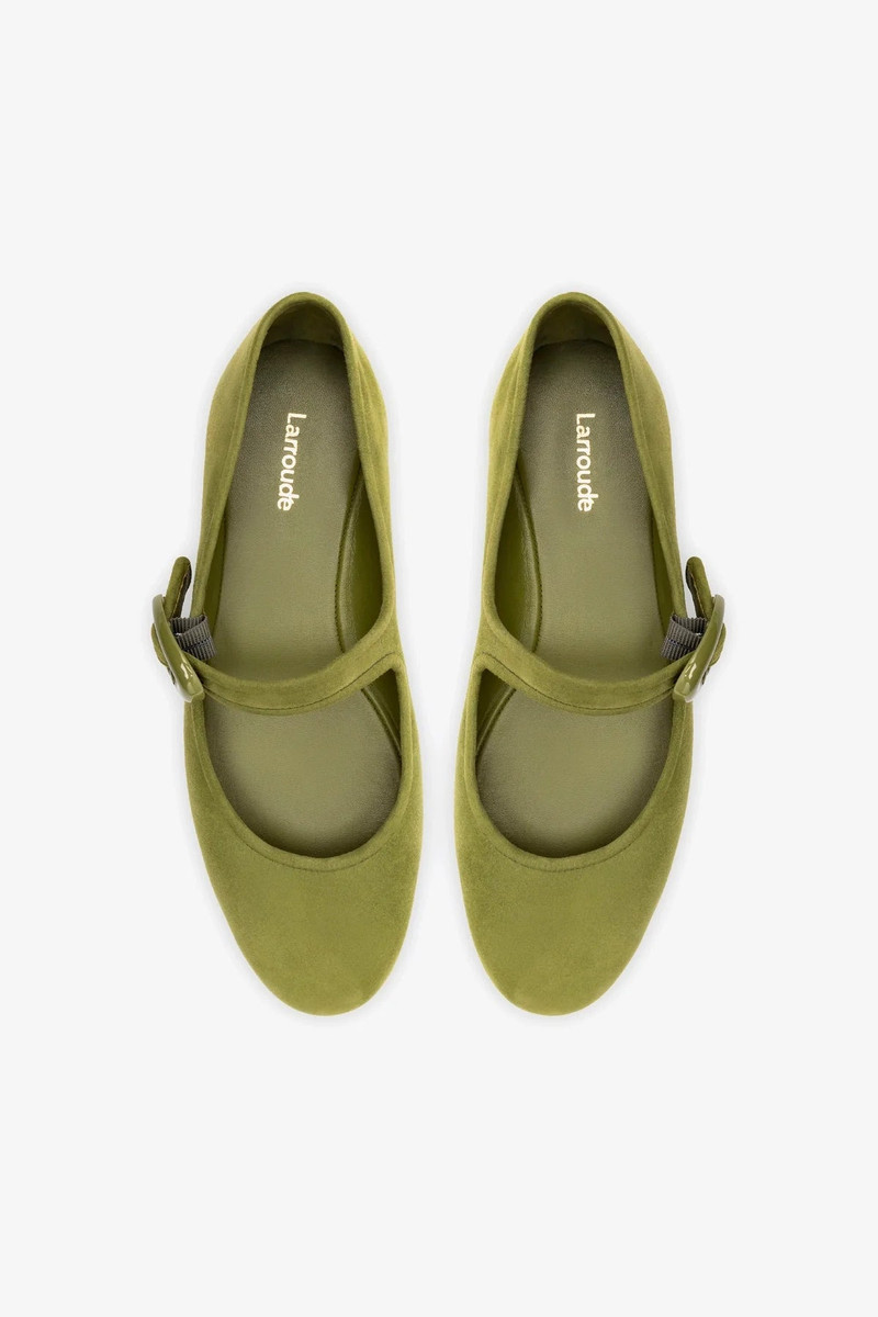Verona Ballet Flat In Seaweed Suede 7