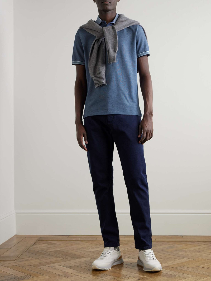 Canali Cotton-Piqué Polo Shirt outlook