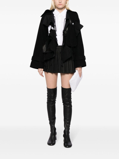 Yohji Yamamoto distressed cropped wool jacket outlook