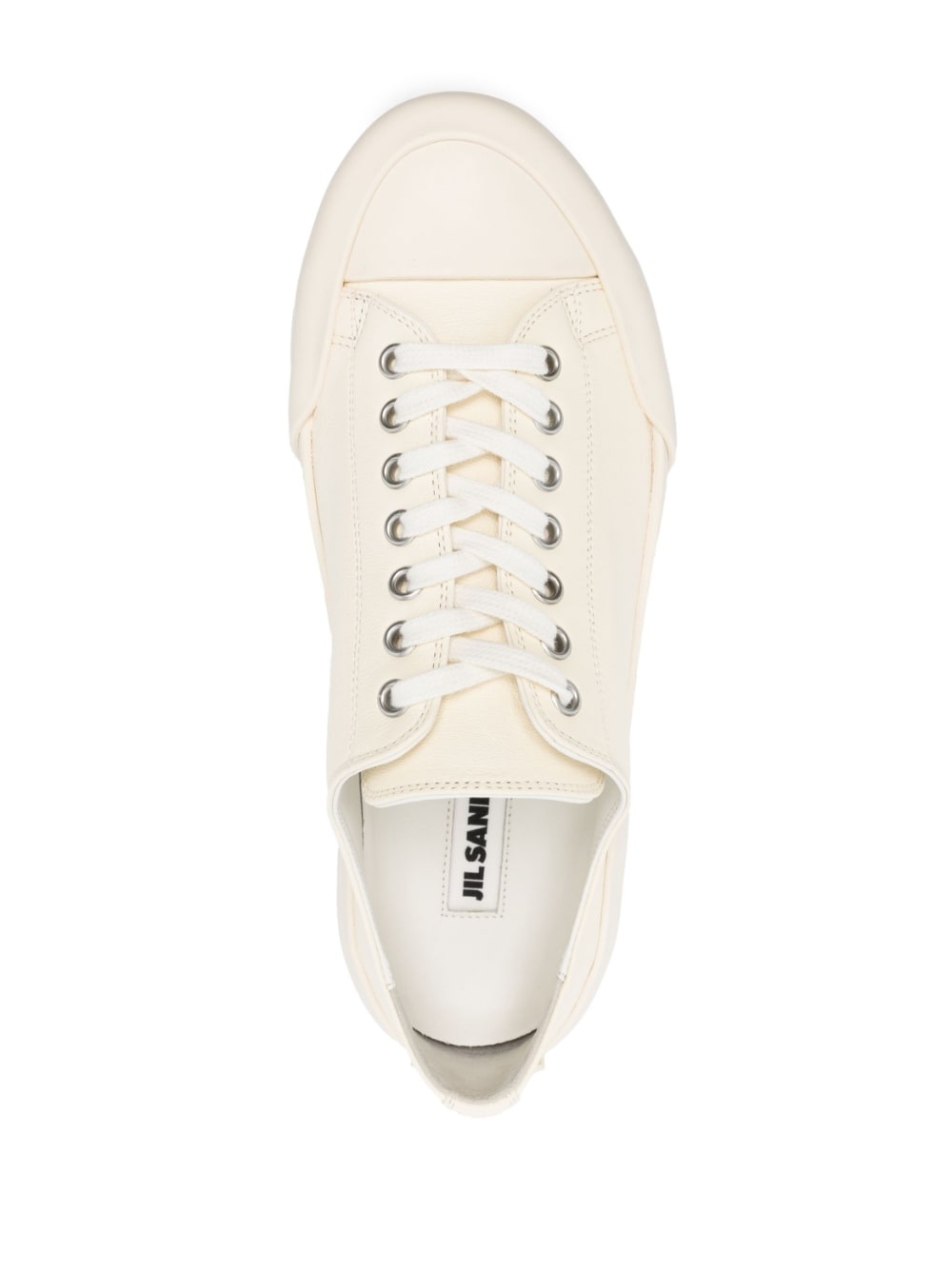 lace-up low-top trainers - 4