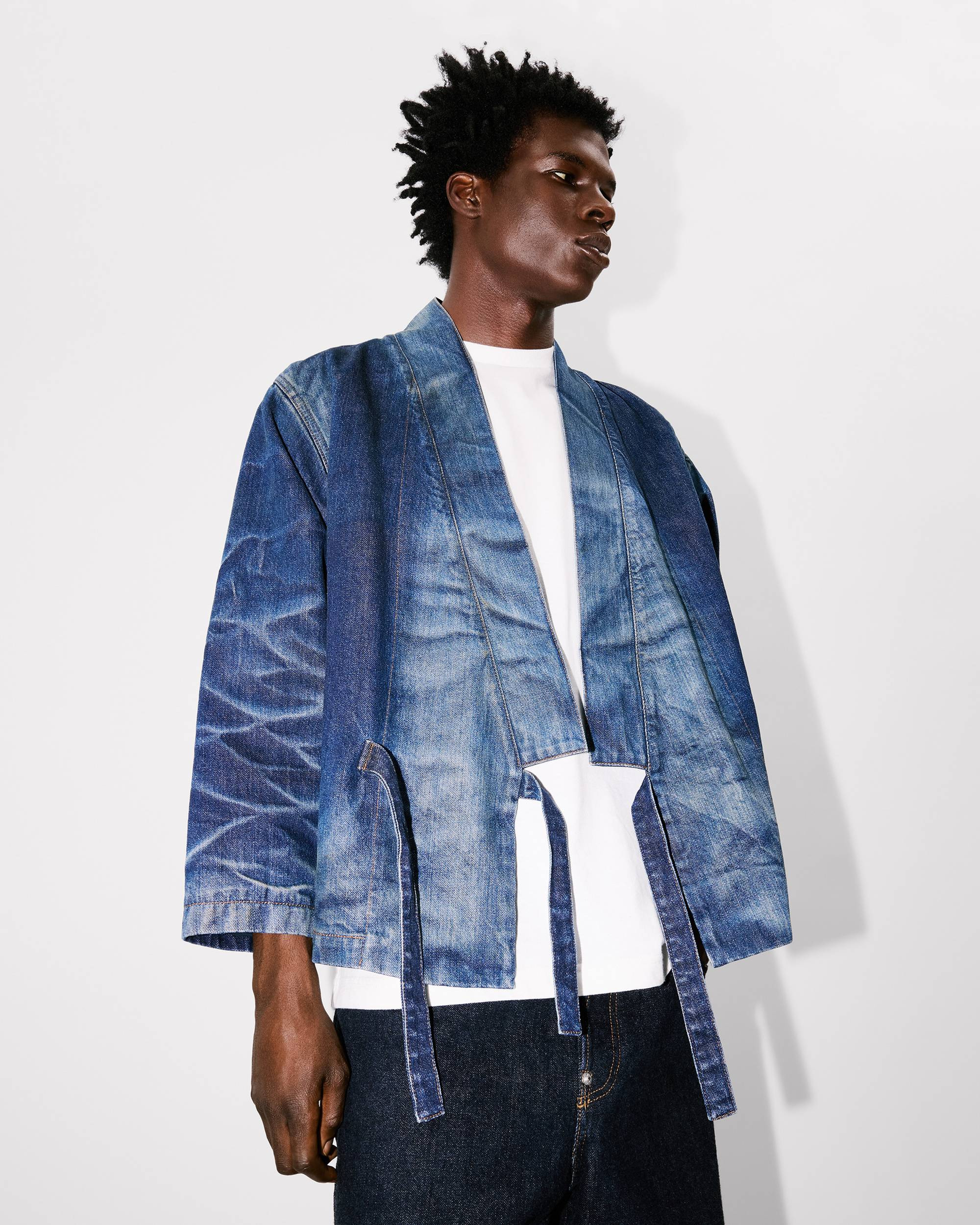 Kimono jacket in Japanese denim - 10