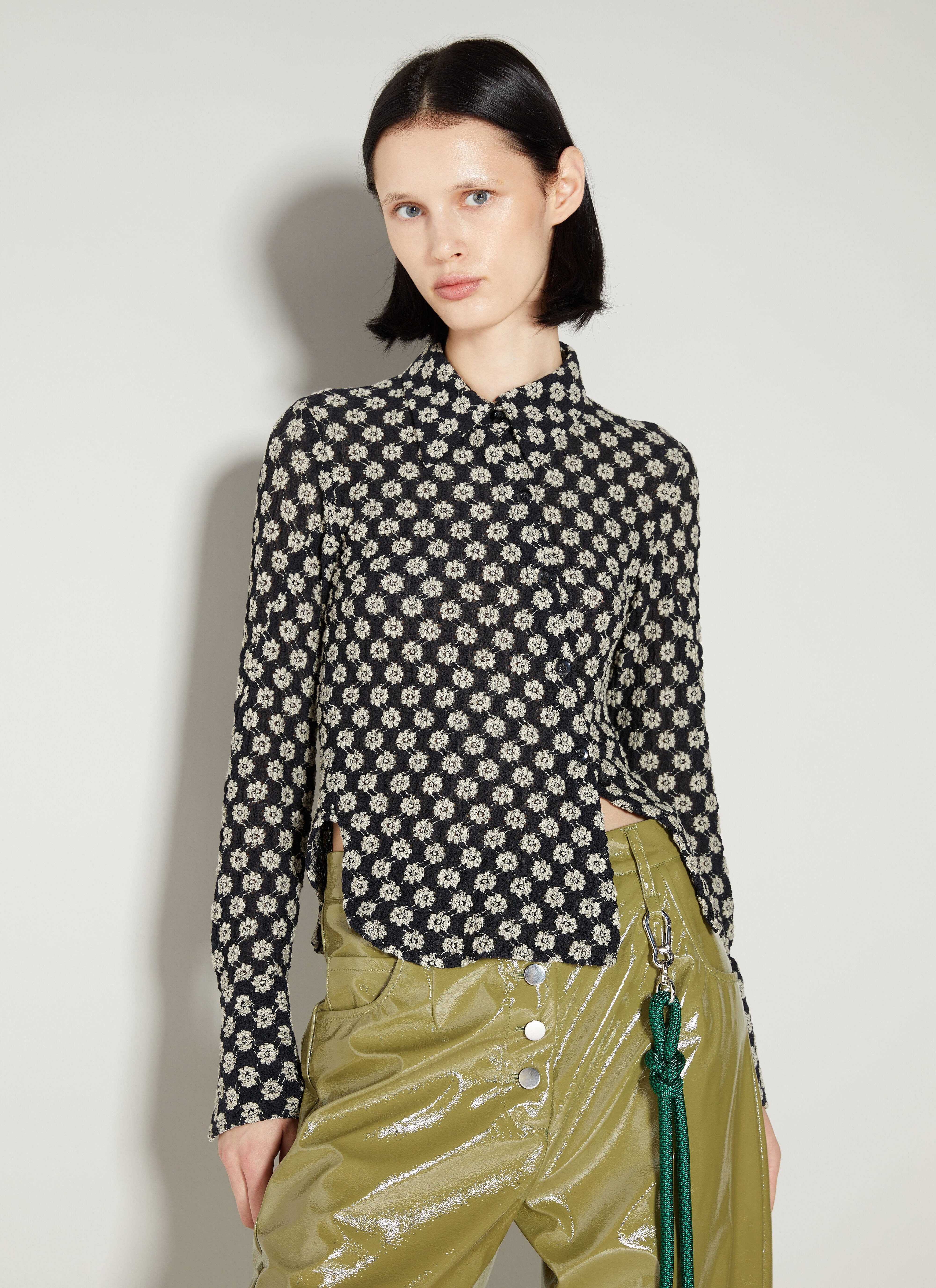 Lace Twisted Shirt - 2