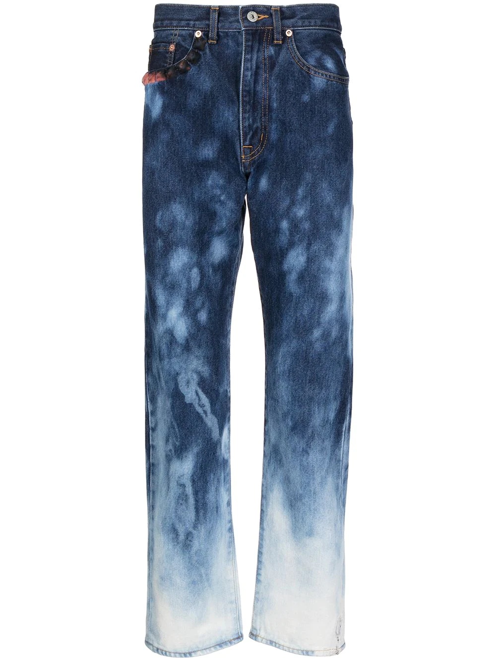 faded-effect straight-leg jeans - 1