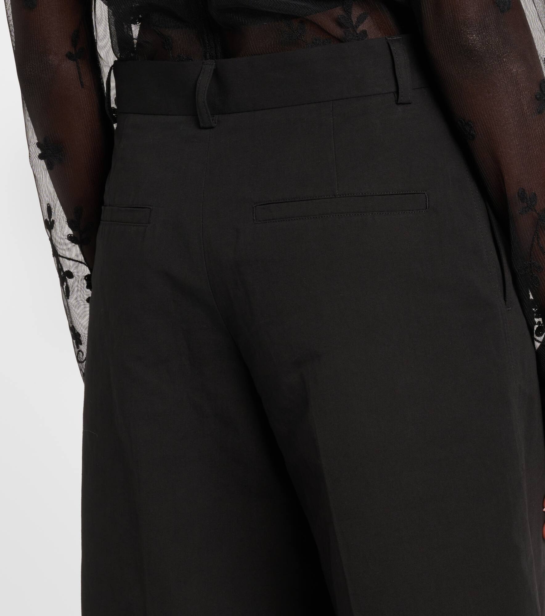 Cotton and linen Bermuda shorts - 5