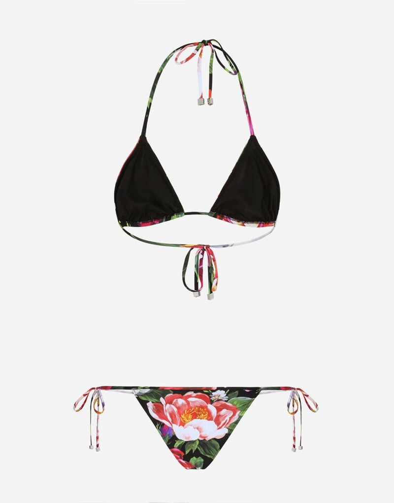 Triangle bikini with pictorial floral print 3