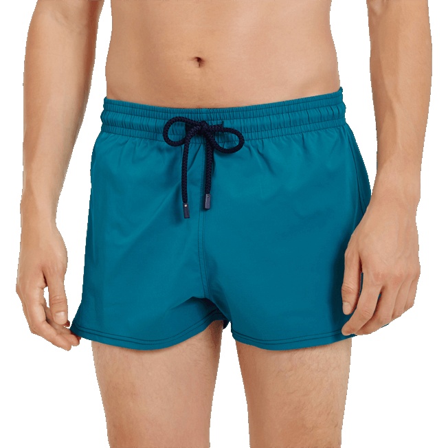 Men Swim Trunks Short and Fitted Stretch Solid - 5