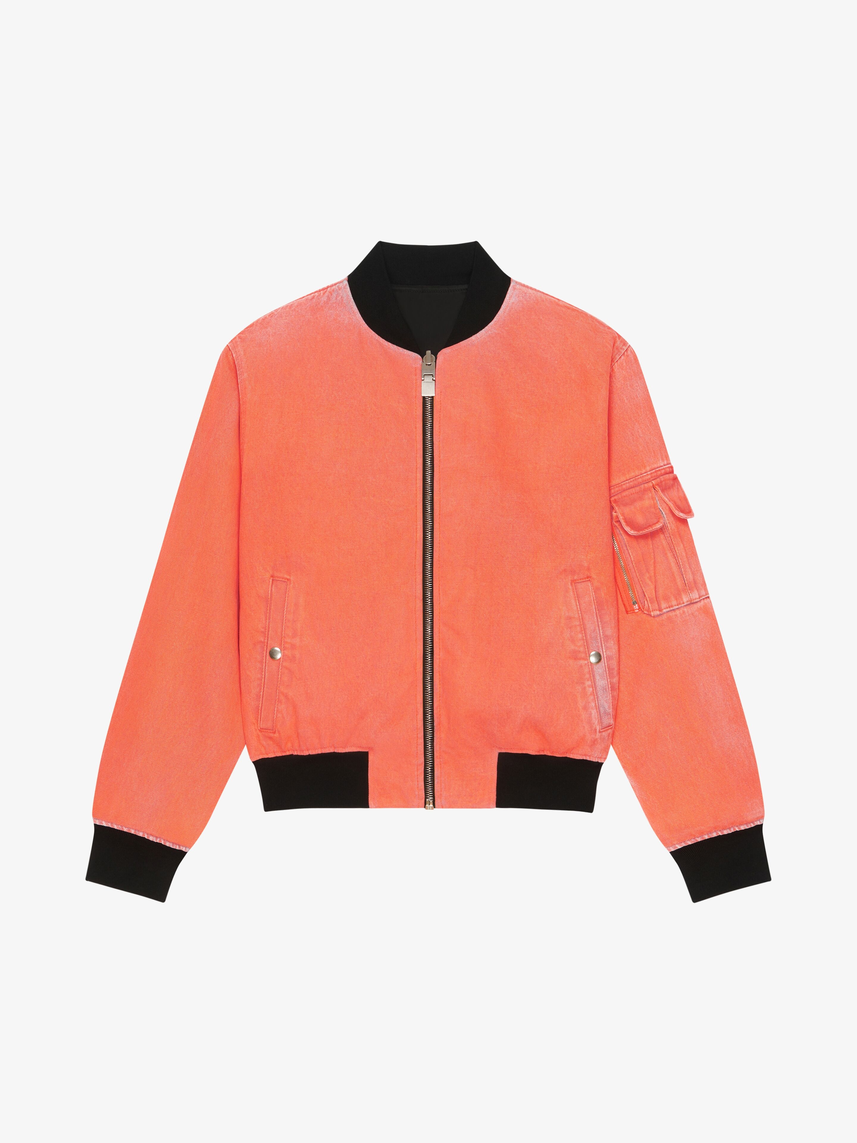 REVERSIBLE BOMBER JACKET IN DENIM - 1