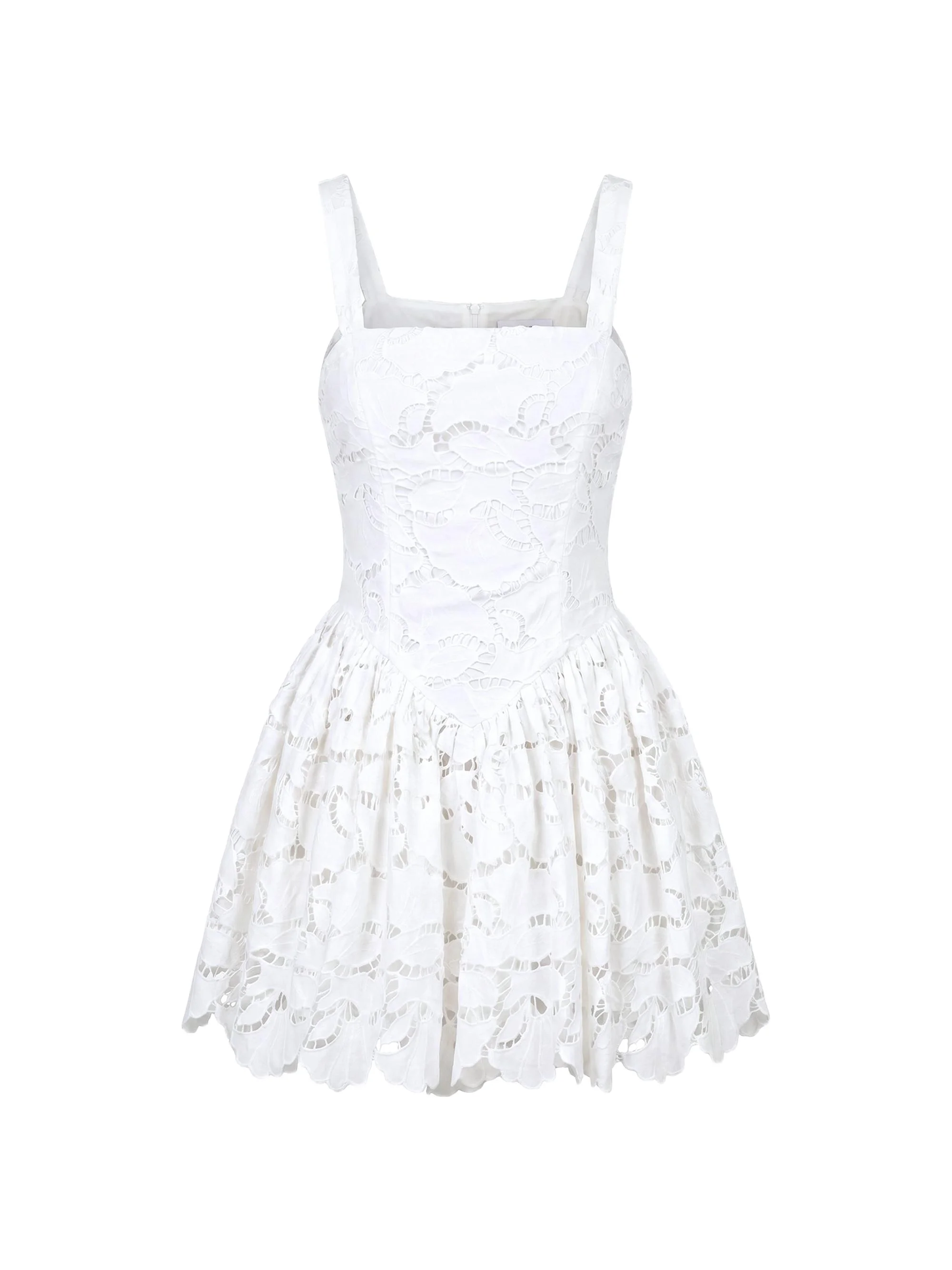 Women's Vittoria Broderie Lace Minidress - Ivory - 1