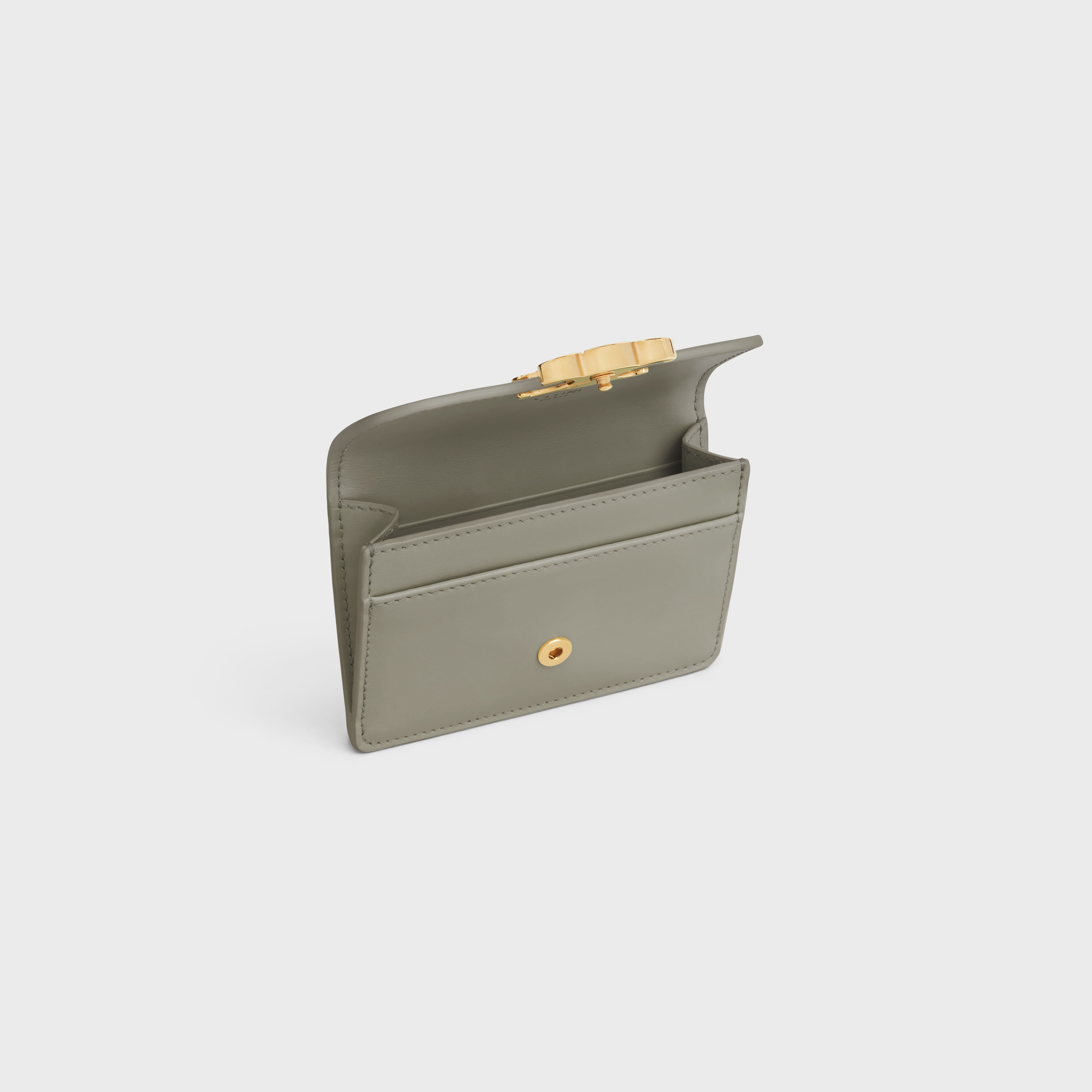 CARD HOLDER WITH FLAP TRIOMPHE in Shiny calfskin - 4