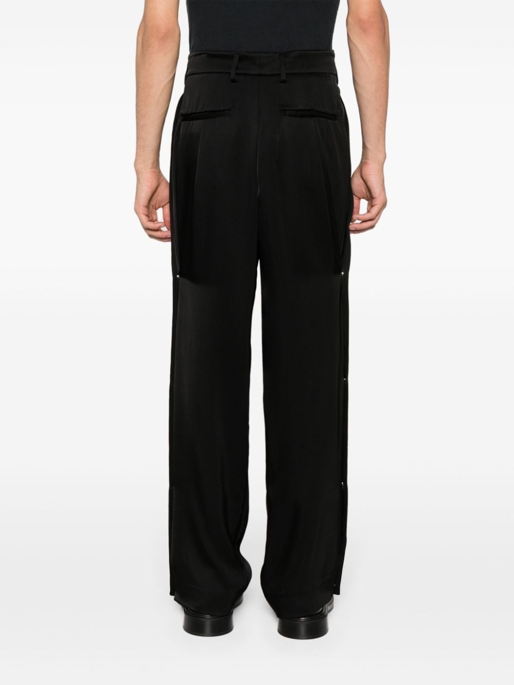 logo-plaque straight-leg trousers - 4