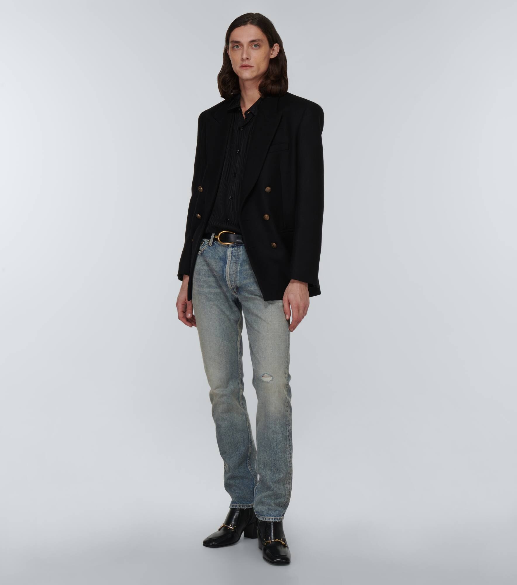 Deconstructed straight-leg jeans - 2