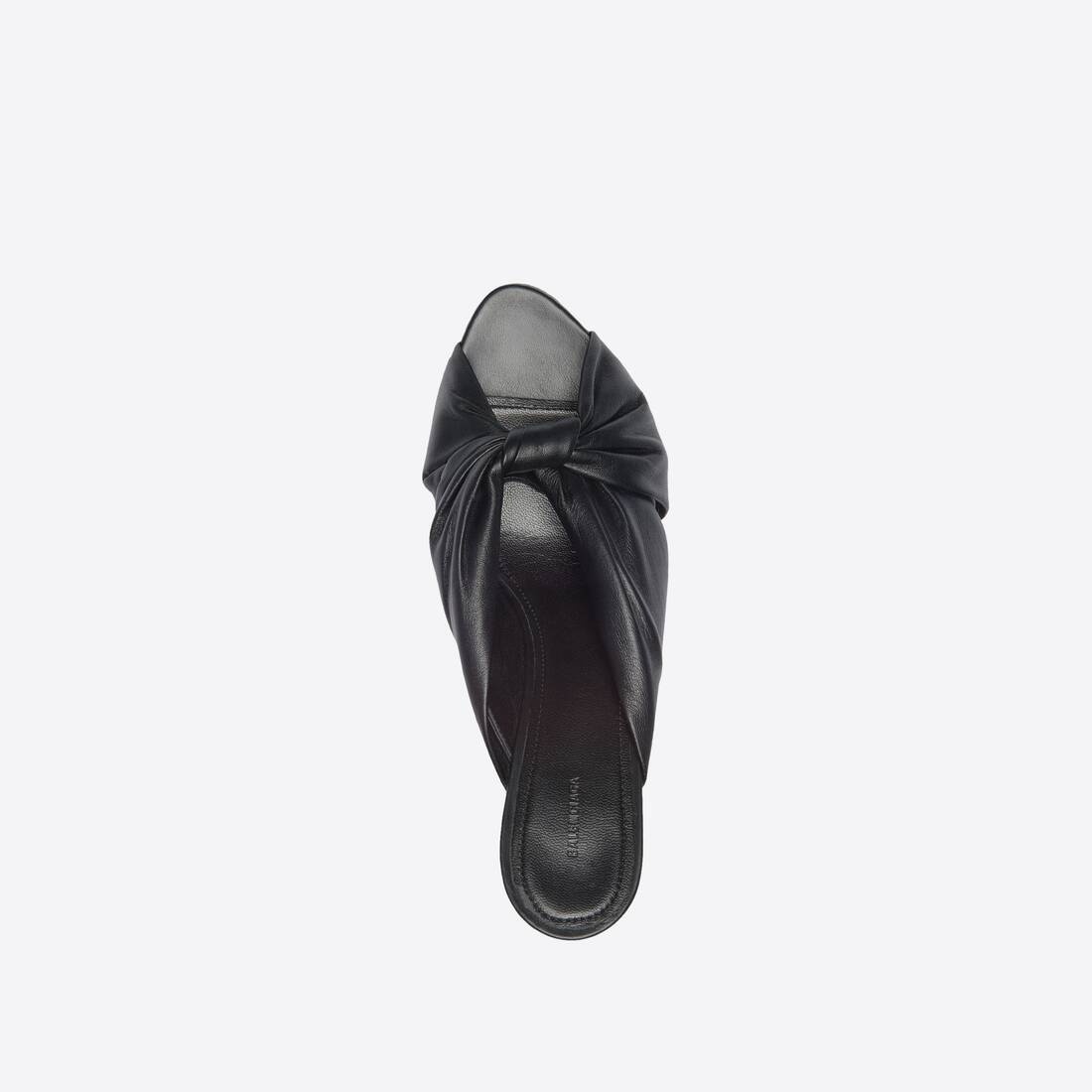 Women's Drapy 80mm Mule in Black - 4