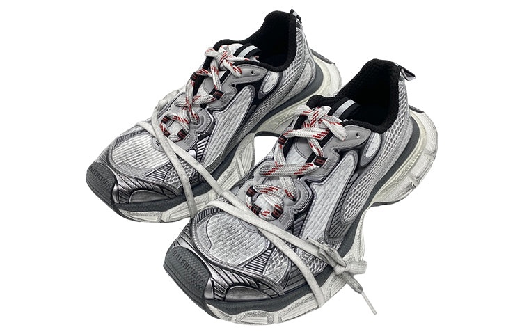 Balenciaga 3XL Sneakers ' Grey, White and Red Mesh and Polyurethane' 734734W3XL51219 - 3
