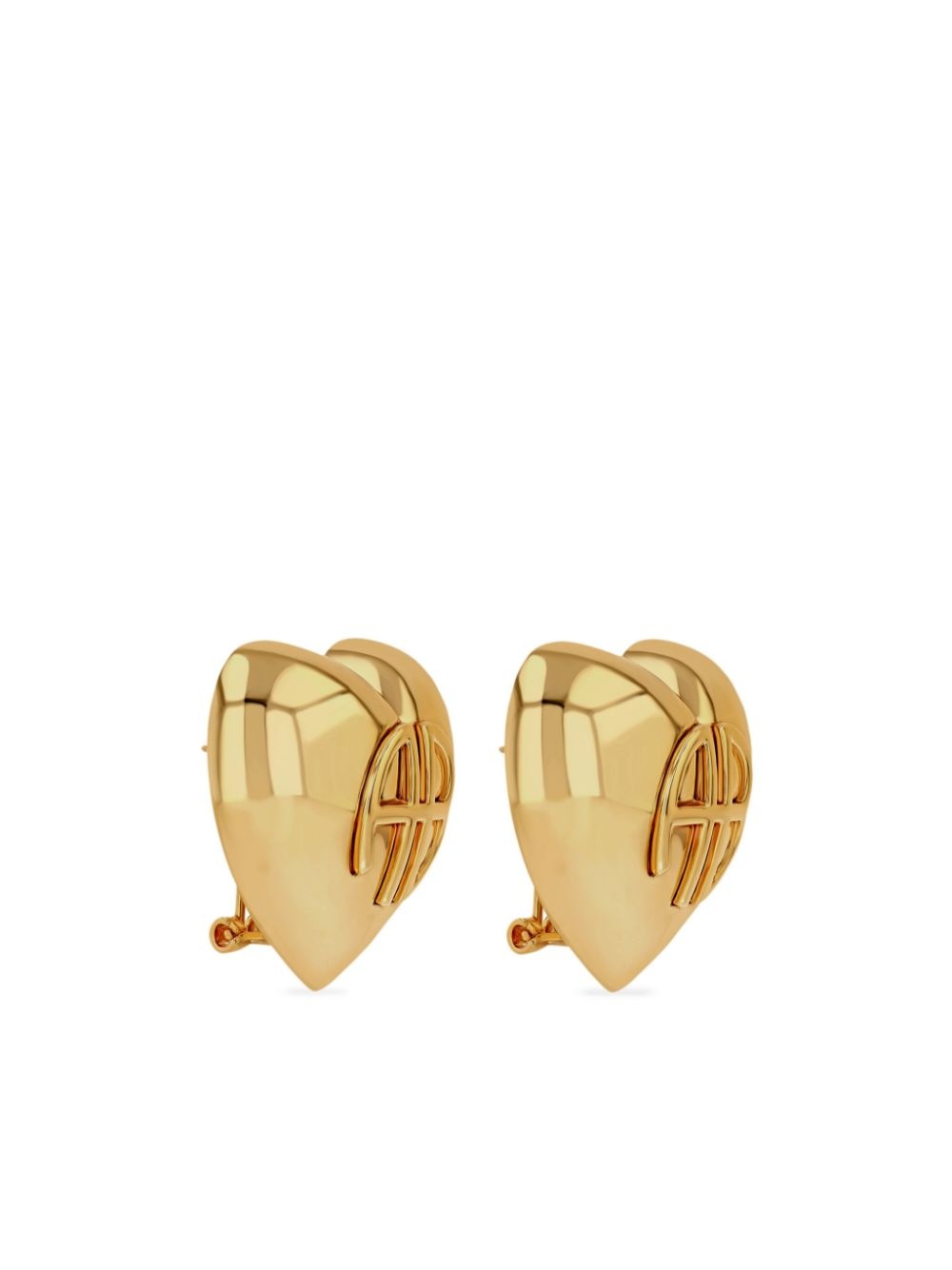 chunky heart earrings - 2