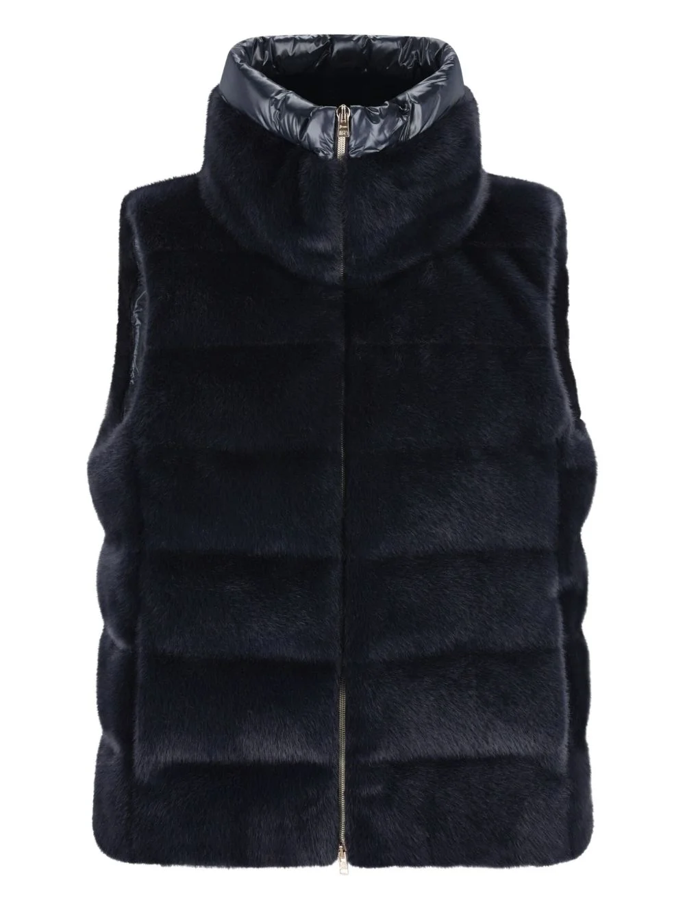 quilted high-neck gilet - 1