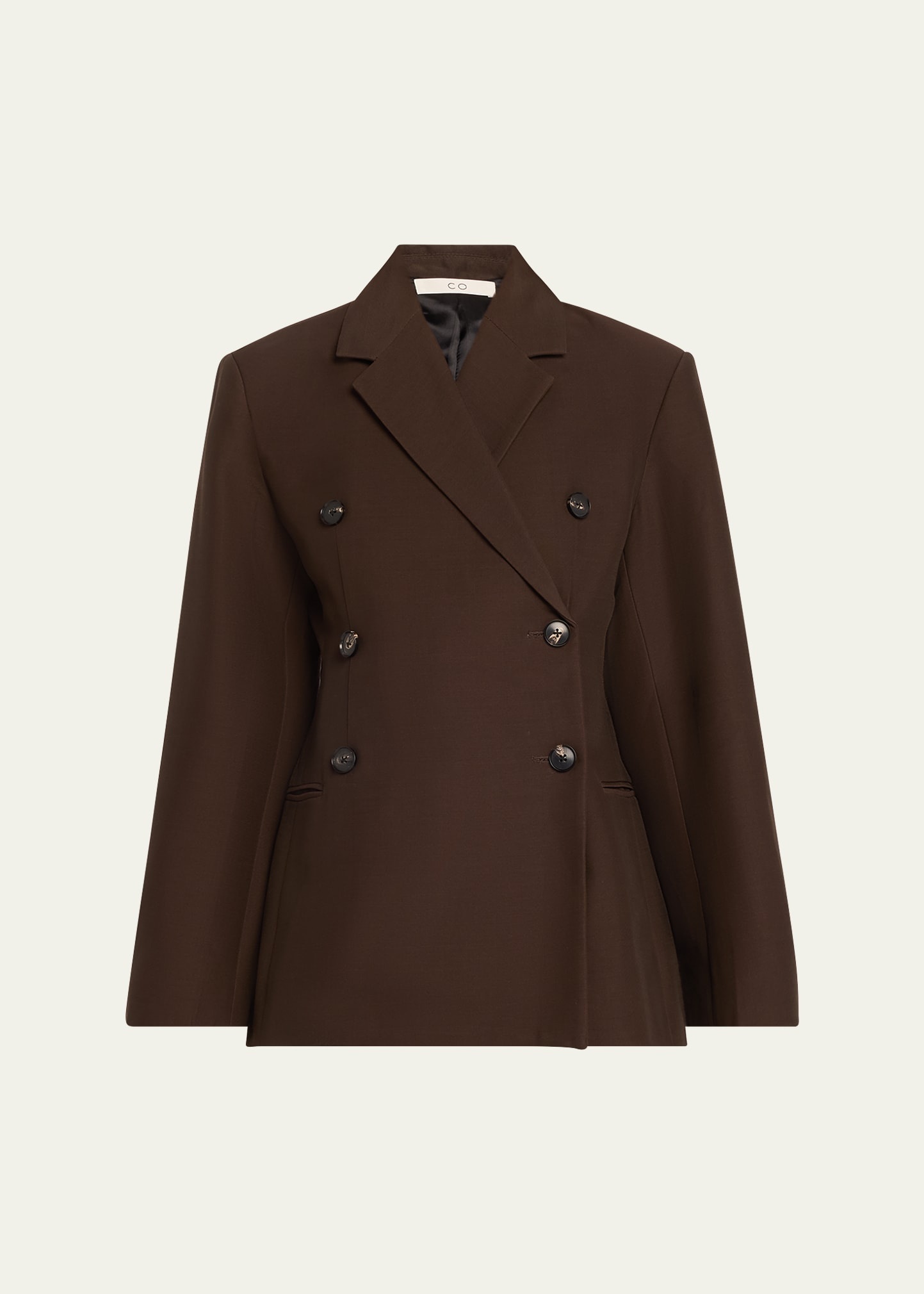 Double-Breasted Wool Blazer - 1