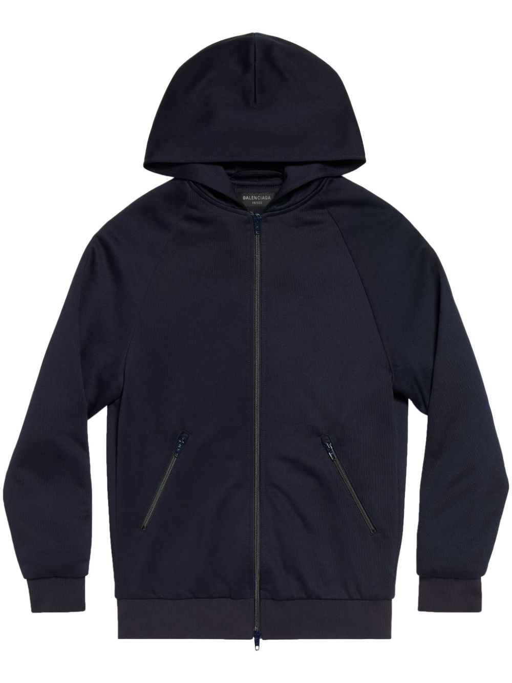 logo-print zip-up hoodie - 1
