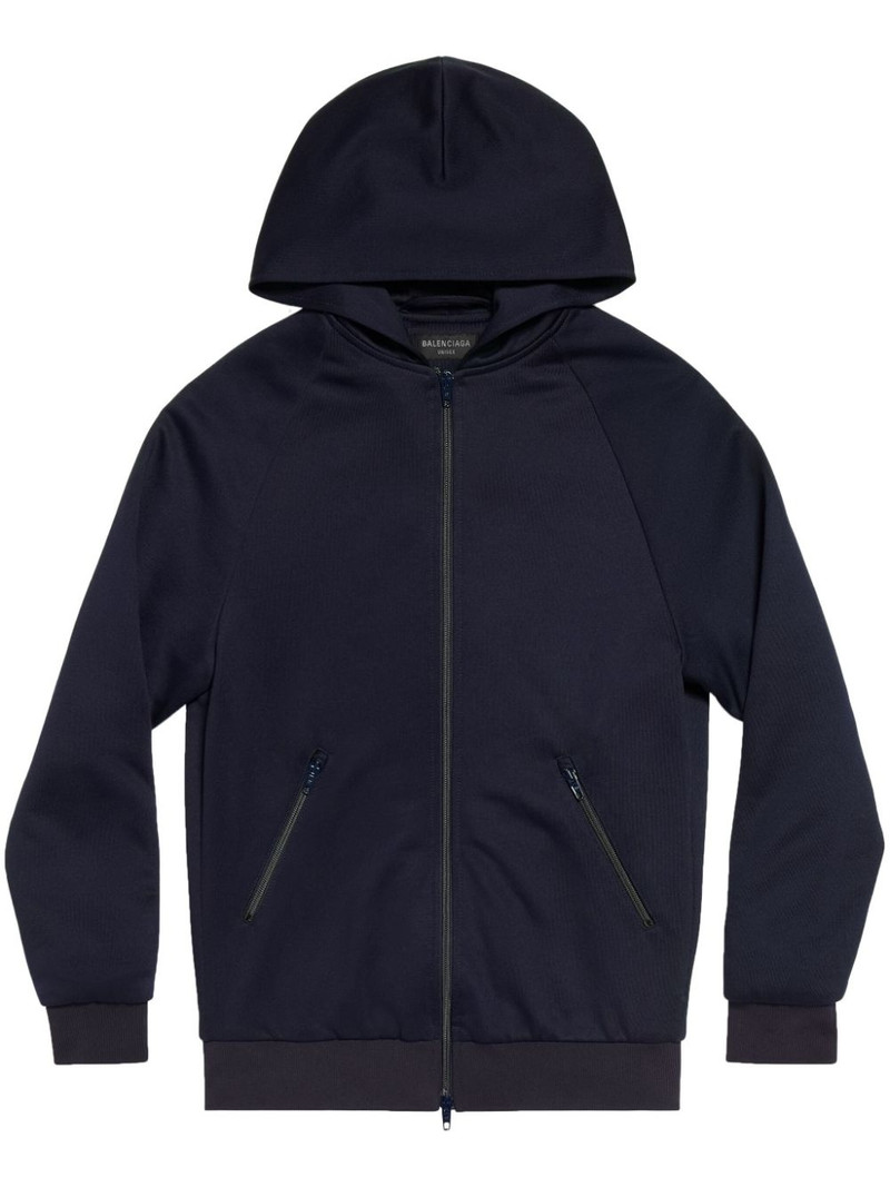 logo-print zip-up hoodie 1