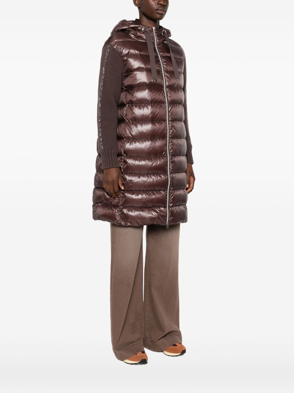 hooded quilted coat - 3