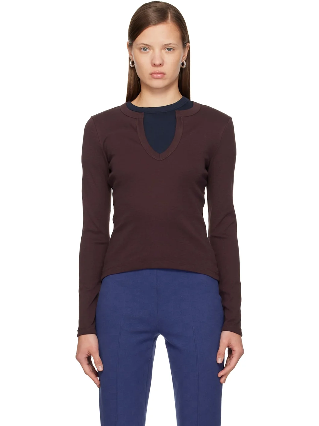 Brown Iman Longsleeve T-shirt - 1